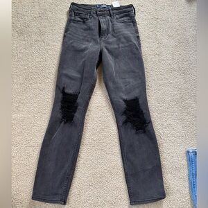 Women's Black Distressed Jeans
